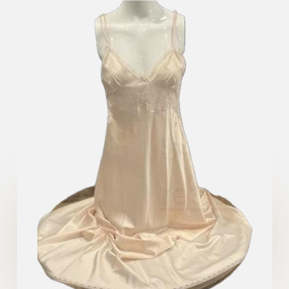 Christian Dior Gown – Blush Pink Nylon & Chantilly Lace